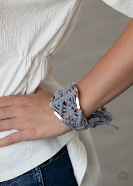 Paparazzi Bracelet Macrame Mode - Silver