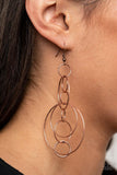 Paparazzi Running Circles Around You - Copper Earring - The Jewelry Box Collection 