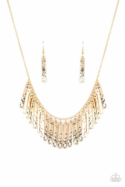 Paparazzi Metallic Muse - Gold Necklace - The Jewelry Box Collection 