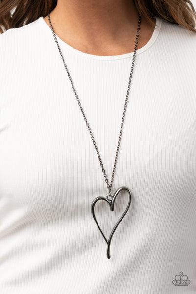 Paparazzi HEARTS So Good - Black Necklace