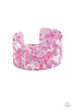 Paparazzi Freestyle Fashion - Pink Acrylic Bracelet - The Jewelry Box Collection 