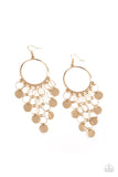 Paparazzi Earrings Take a CHIME Out - Gold