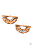 Paparazzi Earrings Wooden Wonderland - Brown