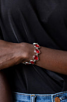 Paparazzi Free Rein Red Bling Bracelet - The Jewelry Box Collection 