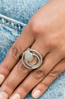 Paparazzi Edgy Eclipse - Silver Ring Fashion Fix October 2020 - The Jewelry Box Collection 