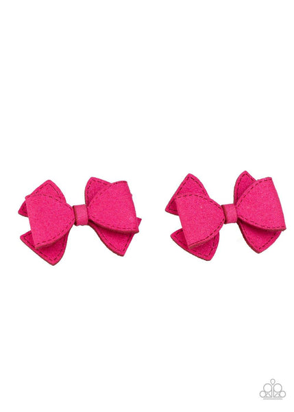 Paparazzi Dont BOW It - Pink Hair Clip - The Jewelry Box Collection 