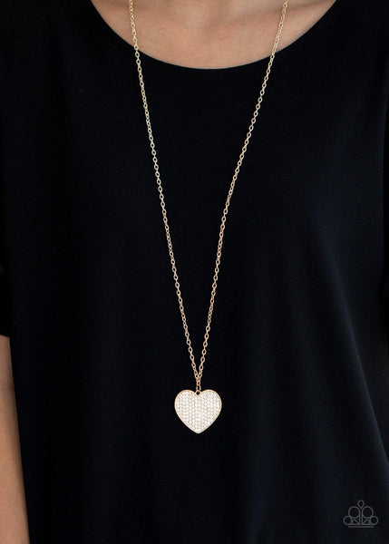 Paparazzi Have To Learn The HEART Way - Gold Necklace - The Jewelry Box Collection 