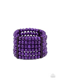 Paparazzi Diving in Maldives - Purple Wood Bracelet