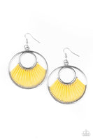 Paparazzi Really High-Strung - Yellow Earring - The Jewelry Box Collection 