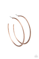 Paparazzi Flat Spin - Copper Hoop Earring