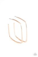 Paparazzi Brazen Beauty - Rose Gold Hoop Earring - The Jewelry Box Collection 