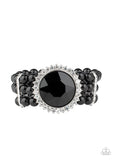 Paparazzi Speechless Sparkle - Black Bracelet - The Jewelry Box Collection 