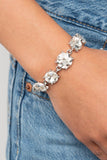 Paparazzi Cant Believe My ICE - White Bracelet - The Jewelry Box Collection 