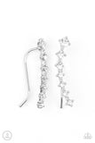 Paparazzi New Age Nebula - White Ear Crawler Earrings - The Jewelry Box Collection 