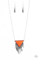 Paparazzi Badlands Bonanza - Orange Necklace - The Jewelry Box Collection 