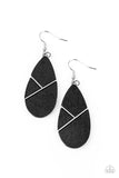 Paparazzi Sequoia Forest - Black Earring - The Jewelry Box Collection 