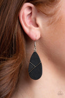 Paparazzi Sequoia Forest - Black Earring - The Jewelry Box Collection 