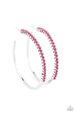 Paparazzi Making Rounds - Pink Hoop Earring