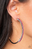 Paparazzi Making Rounds - Pink Hoop Earring