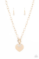 Paparazzi Heart-Stopping Sparkle - Gold Necklace
