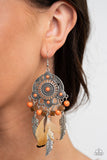 Paparazzi Desert Plains - Orange Earrings