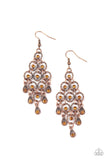 Paparazzi Chandelier Cameo - Copper Earring - The Jewelry Box Collection 