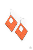 Paparazzi Earrings Woven Wanderer - Orange