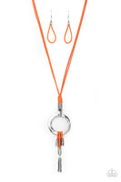 Paparazzi Tranquil Artisan - Orange Necklace