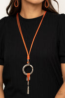 Paparazzi Tranquil Artisan - Orange Necklace