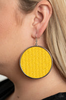 Paparazzi Wonderfully Woven - Yellow Earring