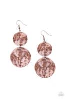 Paparazzi HARDWARE-Headed - Copper Earrings - The Jewelry Box Collection 