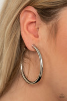 Paparazzi Curve Ball - Silver Hoop Earring