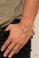 Paparazzi Advisory Warning - Gold Bracelet
