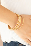 Paparazzi Bracelets A Piece of The Action - Gold