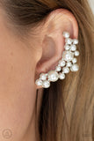 Paparazzi Metro Makeover - White Pearl Ear Crawler