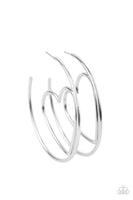 Paparazzi Hoop Earrings Love At First BRIGHT - Silver