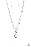 Paparazzi Necklace Never Miss a Beat - Red