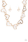 Paparazzi Vintagely Valentine - Gold Necklace