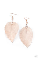 Paparazzi Leafy Legacy - Rose Gold Earring