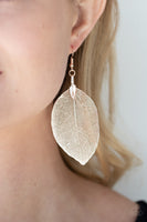 Paparazzi Leafy Legacy - Rose Gold Earring