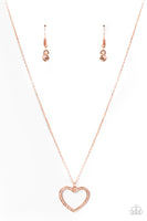 Paparazzi Necklace GLOW by Heart - Copper