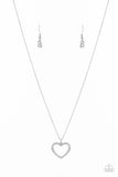 Paparazzi Necklace GLOW by Heart - White