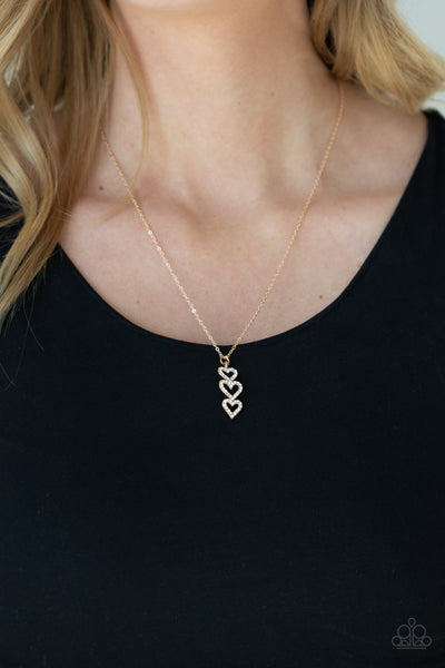 Paparazzi Necklace With All Your HEARTS - Gold