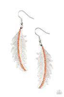 Paparazzi Fearless Flock - Orange Earring