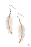 Paparazzi Fearless Flock - Orange Earring