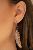 Paparazzi Fearless Flock - Orange Earring