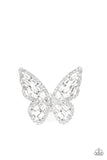Paparazzi Flauntable Flutter - White Butterfly Ring
