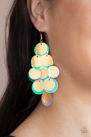 Paparazzi Sequin Seeker - Gold Sequin Earrings