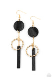 Paparazzi Raw Refinement - Black Earring