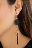 Paparazzi Raw Refinement - Black Earring